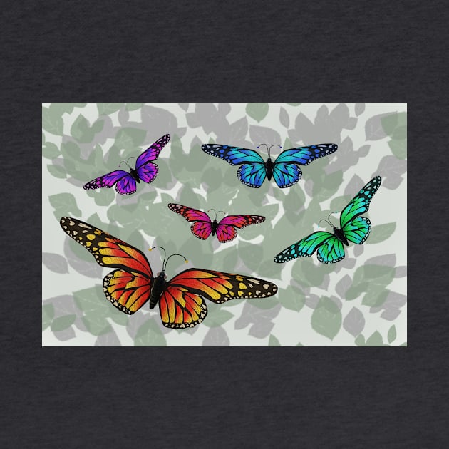 Colorful Butterflies by KirtTisdale